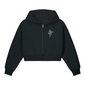 Light signature Sculpted heavyweight zip-up hoodie